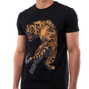 XRAY - NWT - BENGAL TIGER STUDDED WITH RHINESTONES T-SHIRT - SMALL